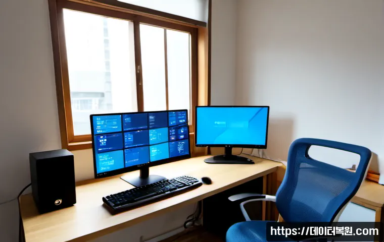 합정동 STATUS_KERNEL_APC_PENDING - Photorealistic remote IT support workstation in a compact Hapjeong neighborhood design studio, dual ...