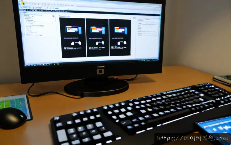 오포읍 STATUS_FILE_IN_USE - Photorealistic remote-support workstation in a quiet suburban Korean office near low wooded hills, d...