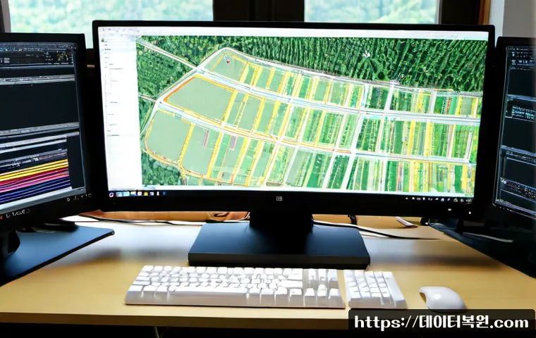 우장산 STATUS_FLOAT_DIVIDE_BY_ZERO - Photorealistic IT support workstation in a quiet neighborhood office near a wooded urban hill, dual ...