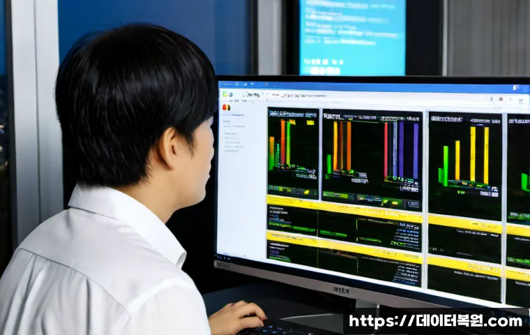 거여동 STATUS_KERNEL_APC_PENDING - Photorealistic IT support workstation in Geoyeo-dong, Seoul, dual monitors showing a clean unbranded...