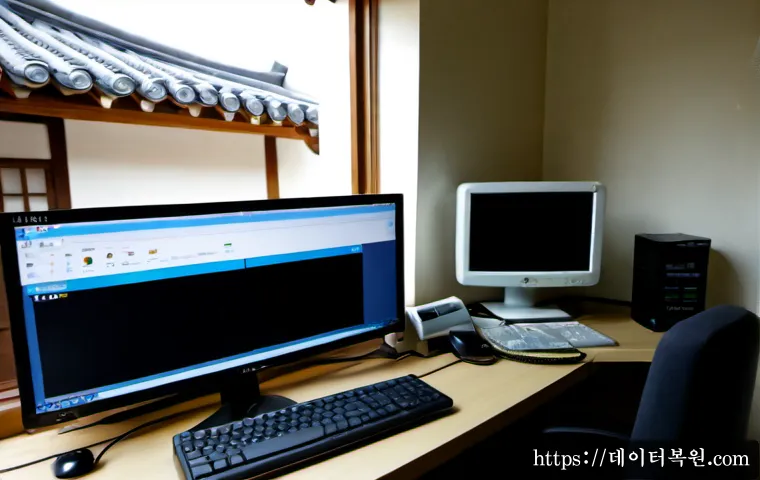 통인동 해놀로지 xpenology 구축 - Photorealistic compact IT workstation in a Tongin-dong apartment office, a quiet homemade NAS server...