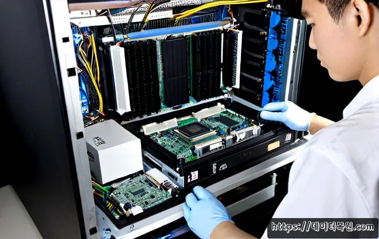 동작동 RAM조립 및 교체수리 - Photorealistic desktop PC repair workstation in Dongjak-dong, technician wearing antistatic gloves c...