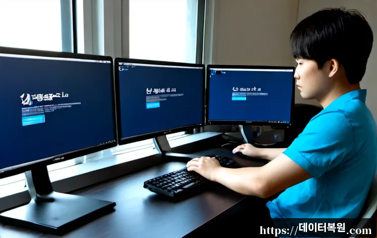 쌍령동 IO1_INITIALIZATION_FAILED - Photorealistic IT support workstation in a compact Gwangju apartment office near Ssangryeong-dong, d...