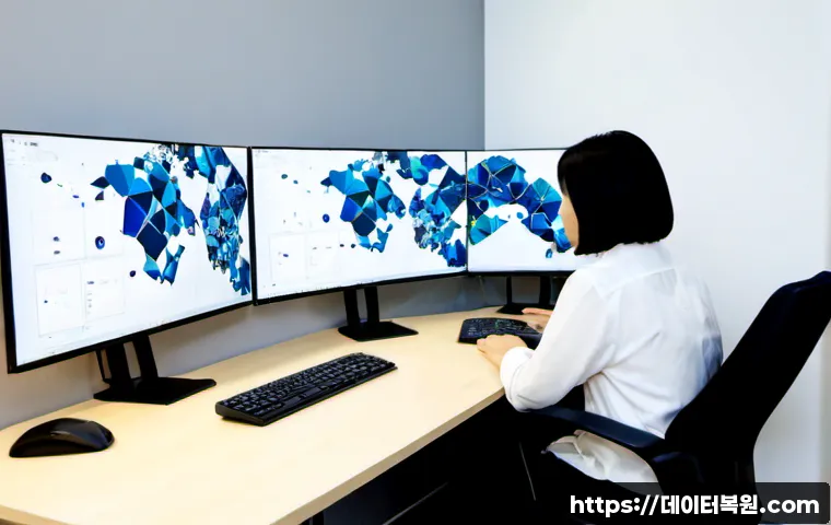 문정동 STATUS_FLOAT_UNDERFLOW - Photorealistic software engineer workstation in a modern Munjeong-dong business office, dual monitor...