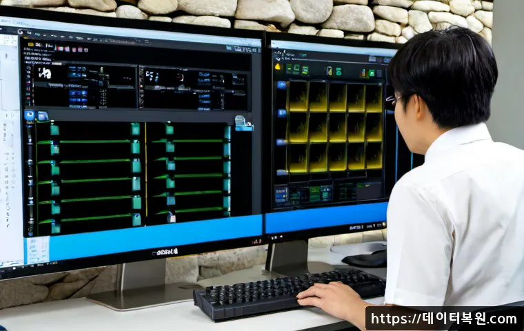 당주동 STATUS_INVALID_LOCK_SEQUENCE - Photorealistic software support workstation in Dangju-dong, Seoul, focused IT specialist reviewing a...