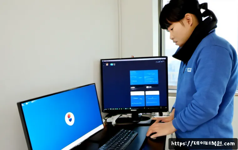 연남동 윈도우8 windows8 재설치 포맷  초기화 - Photorealistic remote-support workstation in a compact Yeonnam-dong apartment studio, technician rei...