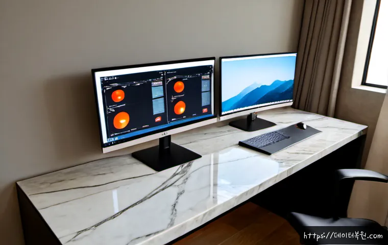 압구정동 STATUS_SYSTEM_LICENSE_INVALID - Photorealistic luxury design studio in Apgujeong-dong, Seoul, architect at a dual-monitor workstatio...