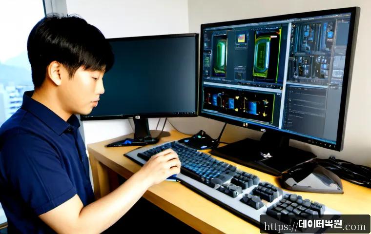 식사동 VGA조립 및 교체수리 - Photorealistic computer repair workstation in a modern apartment near a quiet Korean residential dis...