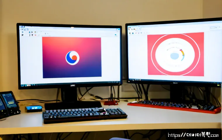 둔촌동 STATUS_INVALID_PARAMETER - Photorealistic IT support workstation in a compact apartment office near a quiet eastern Seoul neigh...