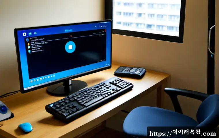 풍납동 윈도우8 windows8 재설치 포맷  초기화 - Photorealistic remote-support workstation in a quiet Pungnap-dong apartment, desktop monitor showing...