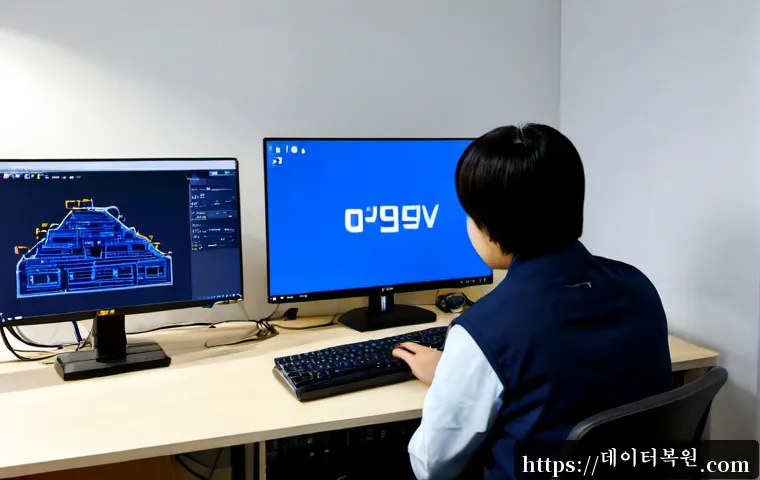 전농동 STATUS_KERNEL_POWER_FAILURE - Photorealistic IT support workstation in a compact Jeonnong-dong apartment office, desktop computer ...