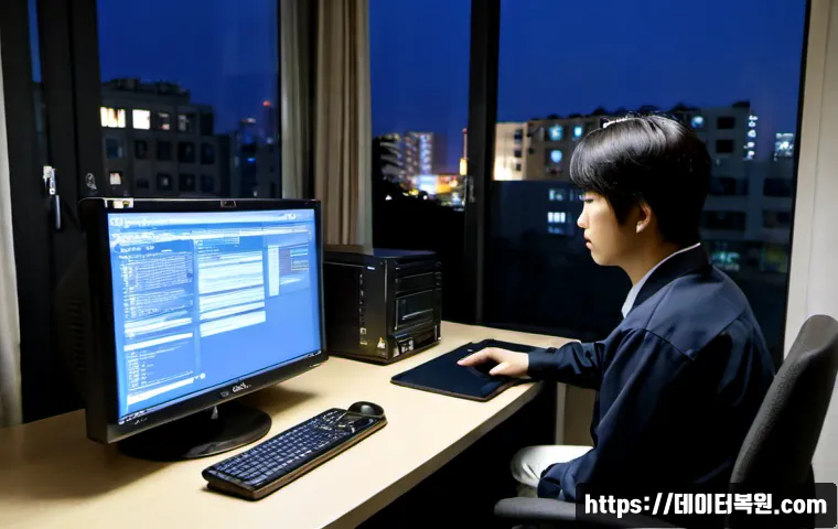 대학동 악성코드 바이러스 - Photorealistic university-neighborhood apartment workstation, a remote support technician examining ...