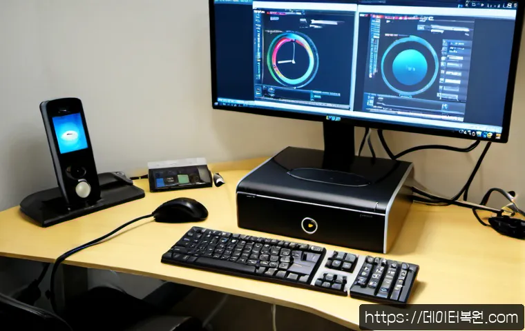 관산동 STATUS_KERNEL_UNSUPPORTED_DEVICE - Photorealistic IT support workstation in a quiet Gwan-san-dong apartment office, technician connecti...