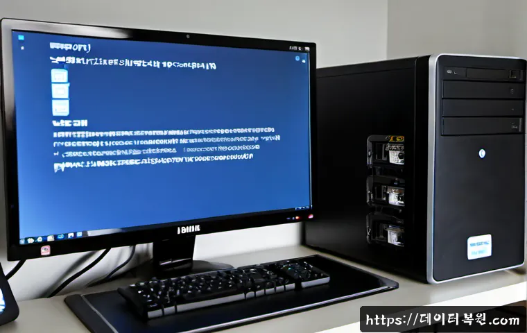 중산동 BOOTMGR is Compressed - Photorealistic remote-support workstation in a compact apartment office in Jungsan-dong, desktop mon...