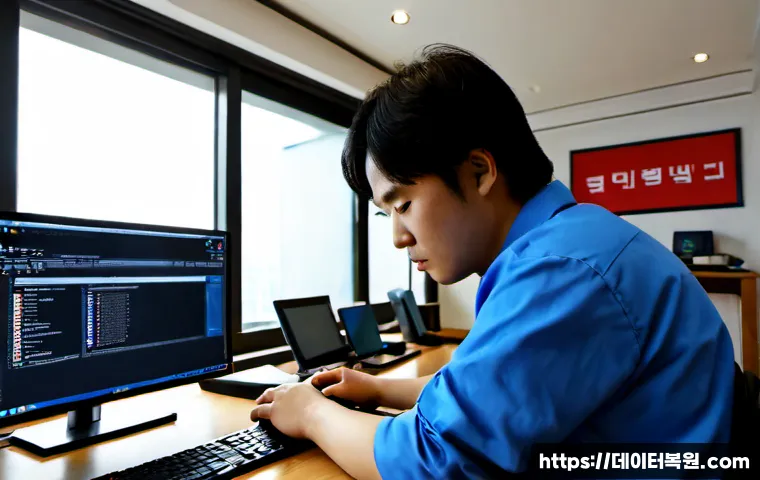 난향동 운영체제 os 재설치 포맷  초기화 - Photorealistic remote IT support scene in a compact Nanhyang-dong apartment workspace, technician re...
