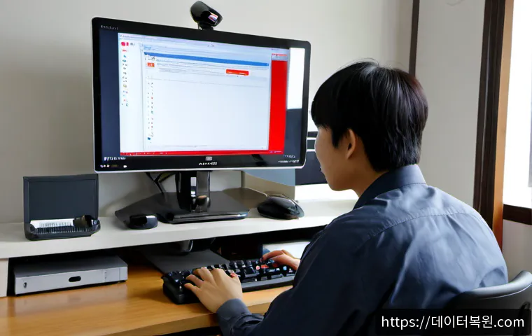 행촌동 STATUS_PROTECTION_ERROR - Photorealistic remote-support workstation in a compact Hyeongchon-dong apartment office, desktop mon...