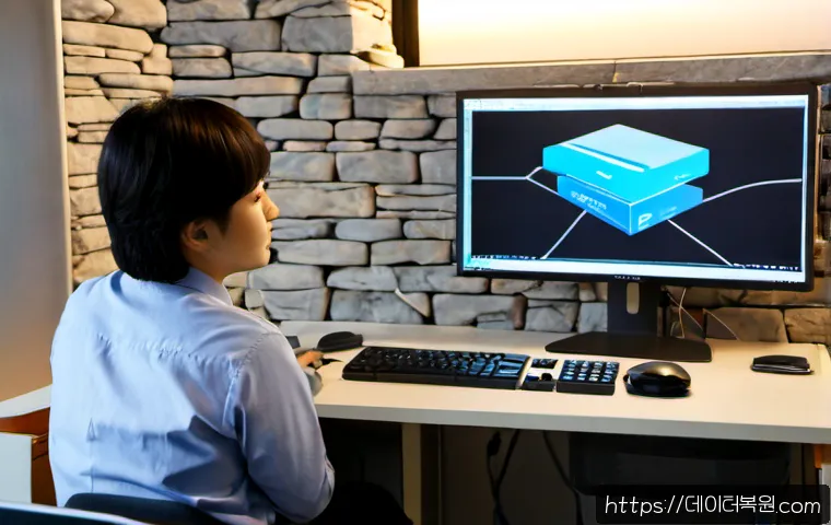 서린동 STATUS_KERNEL_MODULE_NOT_FOUND - Photorealistic IT support workstation in a compact central Seoul office, technician reconnecting a s...