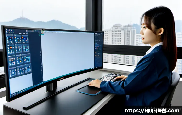 미성동 STATUS_KERNEL_MODULE_FAILURE - Photorealistic remote-support workstation in a compact apartment office in Misung-dong, Seoul, an IT...