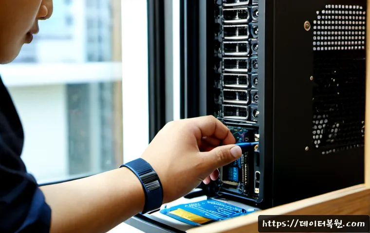 석관동 SSD조립 및 교체수리 - Photorealistic computer repair workstation in Seokgwan-dong, Seoul, technician wearing an anti-stati...