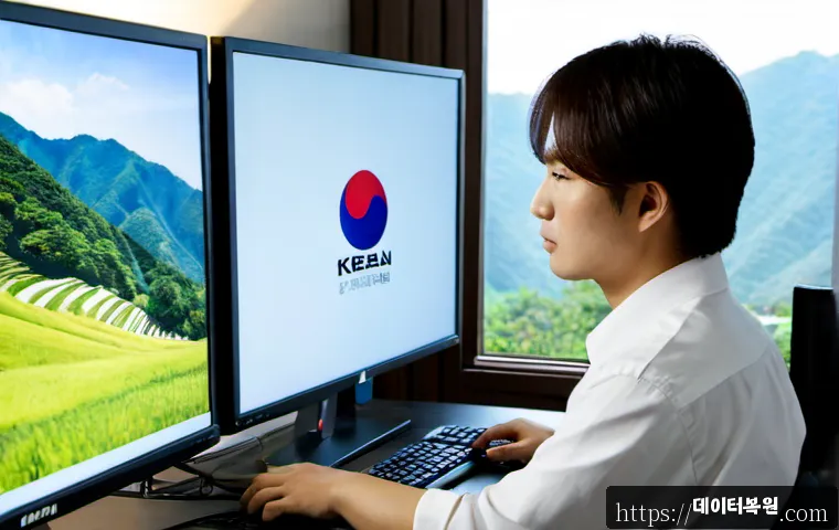 구수동 윈도우10 windows10 재설치 포맷  초기화 - Photorealistic IT technician reinstalling an operating system on a modern desktop workstation, dual ...