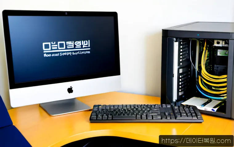 홍은동 운영체제 os 재설치 포맷  초기화 - Photorealistic IT support workstation in a quiet Hong-eun-dong apartment, desktop computer displayin...