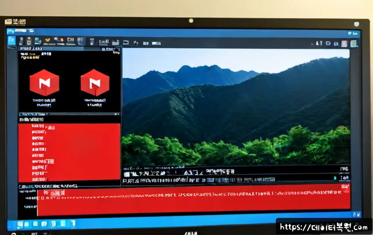 진관동 STATUS_IMAGE_CHECKSUM_MISMATCH - Photorealistic IT support workstation in Jingwan-dong, Seoul, dual monitors showing a generic file i...