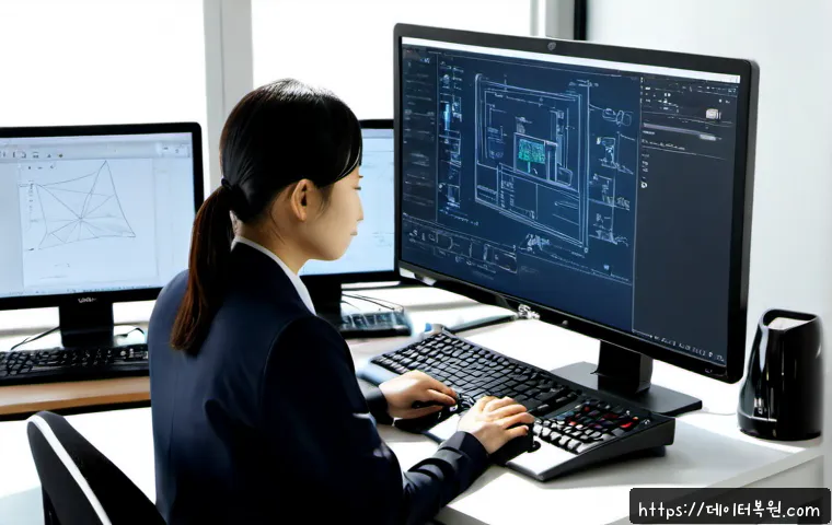 하면 부팅안됨 - Photorealistic modern desktop workstation with a dark unresponsive monitor during a failed computer ...