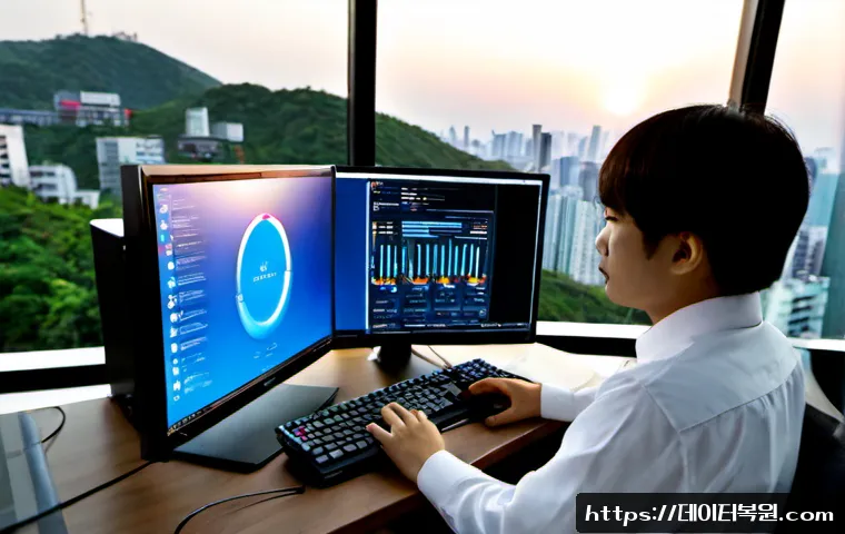 금호동 STATUS_KERNEL_MODULE_INVALID - Photorealistic remote IT support workstation in a compact hillside apartment near Gumho-dong, dual m...
