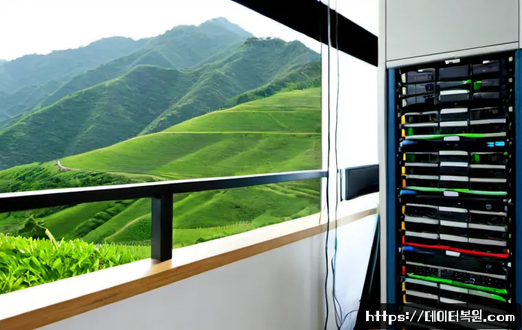 남종면 server출장방문수리점 - Photorealistic onsite server repair inside a quiet countryside office in Namjong-myeon, technician e...