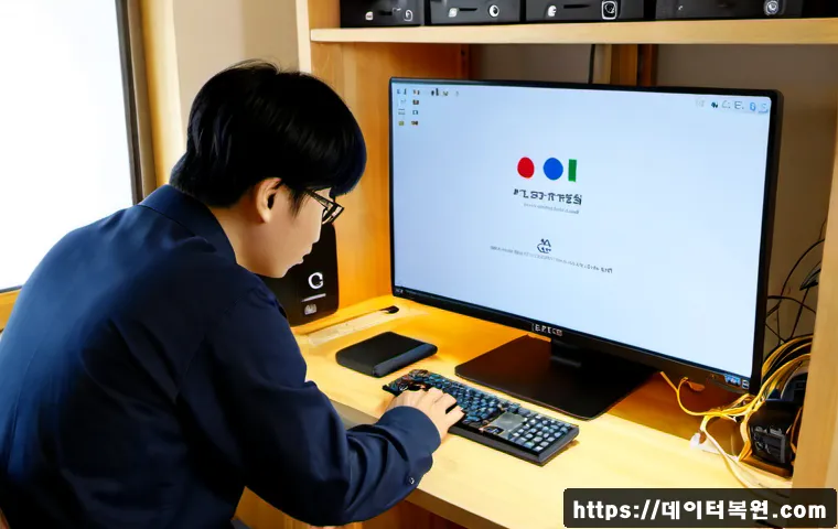 내자동 STATUS_UNSUCCESSFUL - Photorealistic remote-support workstation in a compact Korean apartment office, a desktop monitor sh...