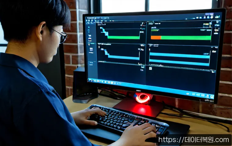 당인동 STATUS_KERNEL_NETWORK_ERROR - Photorealistic remote-support workstation in Dangin-dong, dual monitors showing a clean unbranded ne...