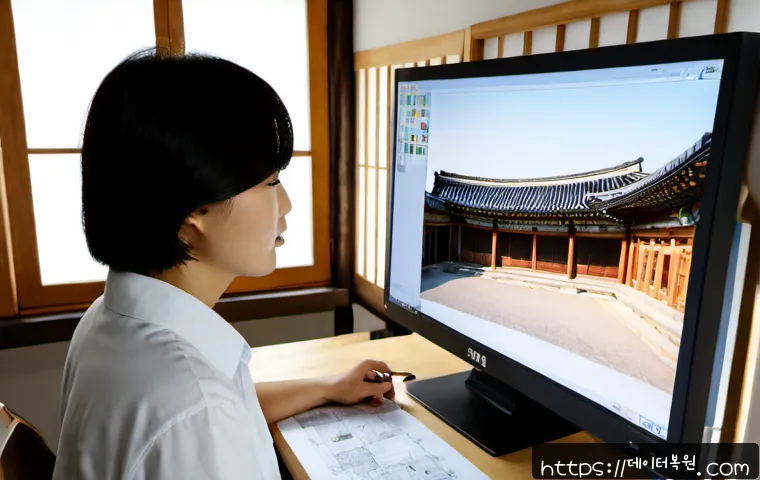 사간동 STATUS_KERNEL_CONNECTION_TIMEOUT - Photorealistic architectural workstation in a quiet Seoul traditional-art district studio, designer ...