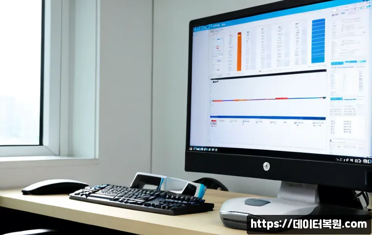 양천구 STATUS_MODULE_CORRUPTION - Photorealistic IT support workstation in Yangcheon District, Seoul, ultrawide monitor showing a corr...