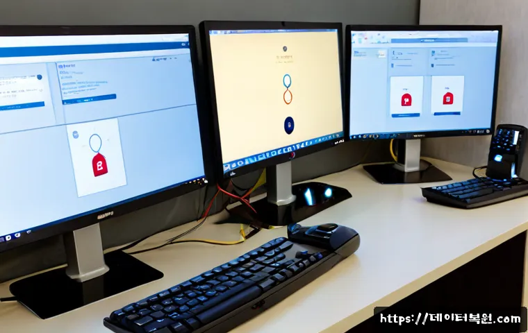 창천동 STATUS_MEMORY_ACCESS_DENIED - Photorealistic remote-support workstation in a compact Changcheon-dong apartment office, dual monito...
