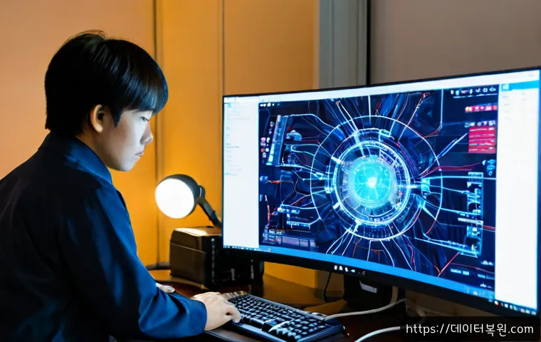 연지동 STATUS_SYSTEM_PROCESS_TERMINATED - Photorealistic IT support workstation in a compact Yeonji-dong office, ultrawide monitor showing a f...