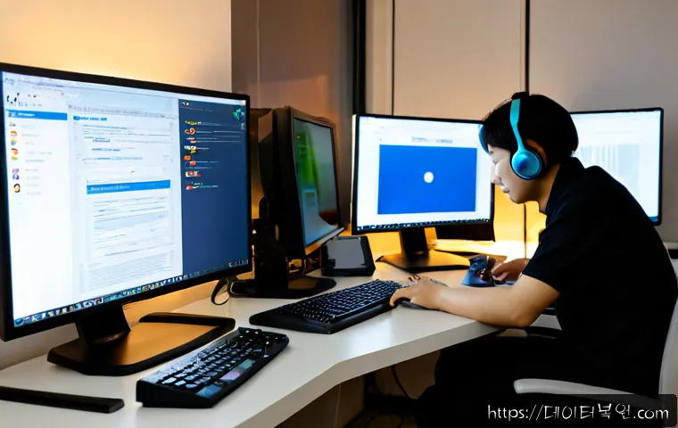 왕십리 PROCESS_HAS_LOCKED_PAGES - Photorealistic remote-support workstation in a modern apartment near a major urban rail hub, dual mo...