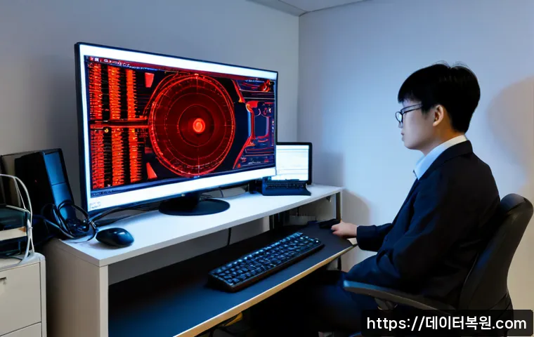 노고산동 STATUS_KERNEL_MODULE_INVALID - Photorealistic IT support workstation in a compact Nogosan-dong office, ultrawide monitor showing an...