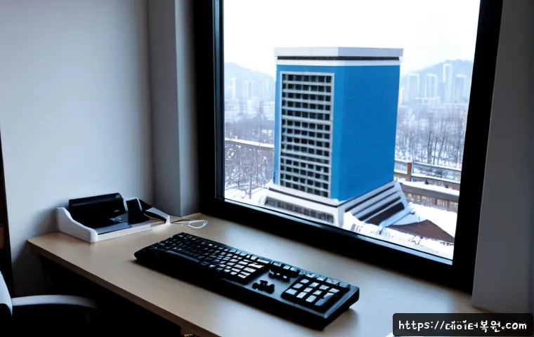 장위동 STATUS_STACK_OVERFLOW - Photorealistic remote-support workstation in a compact apartment office, ultrawide monitor showing a...
