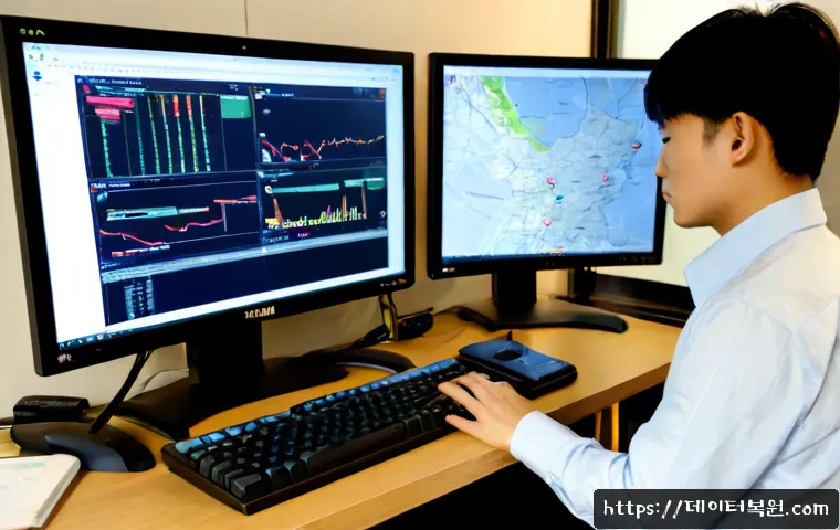무학동 CRITICAL_OBJECT_TERMINATION - Photorealistic IT incident-response workstation in a compact Muhak-dong office, dual monitors showin...