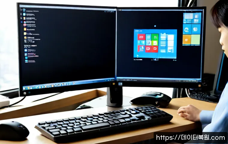 잠원동 운영체제 os 재설치 포맷 초기화 - Photorealistic remote-support workstation in a quiet Jamwon-dong apartment, desktop PC connected to ...