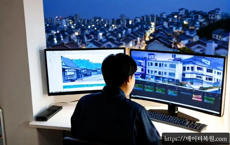 성내동 DRIVER_IRQL_NOT_LESS_OR_EQUAL - Photorealistic IT support workstation in a compact Seongnae-dong apartment office, desktop monitor g...