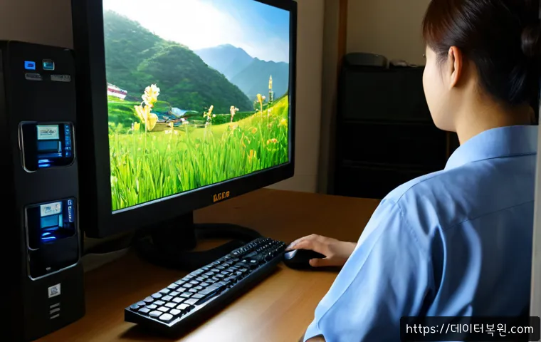 퇴촌면 bootdevice - Photorealistic remote-support workstation in a quiet semi-rural Korean township home office, desktop...