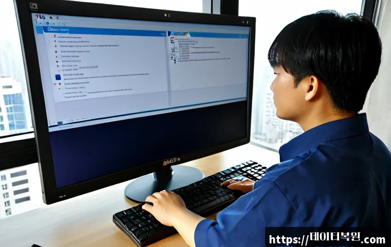 광진구 centos재설치 포맷  초기화 - Photorealistic remote-support workstation in Gwangjin-gu, a technician reinstalling CentOS on a dual...