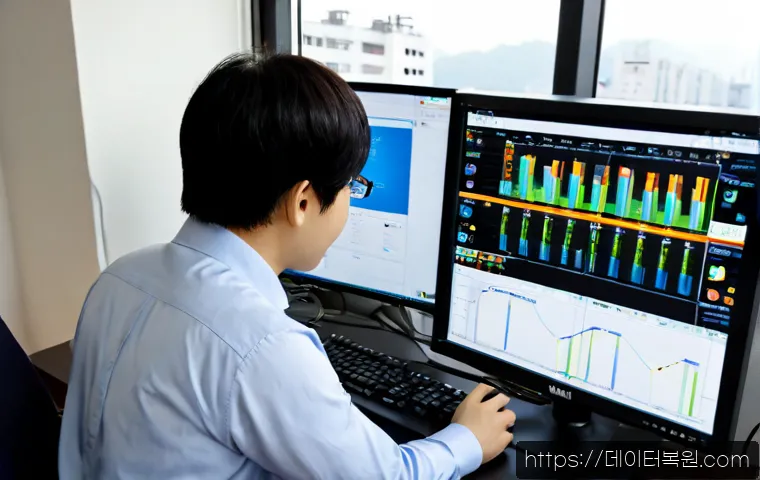 용두동 STATUS_IO_TIMEOUT - Photorealistic IT support workstation in Yongdu-dong, Seoul, an engineer troubleshooting a desktop t...