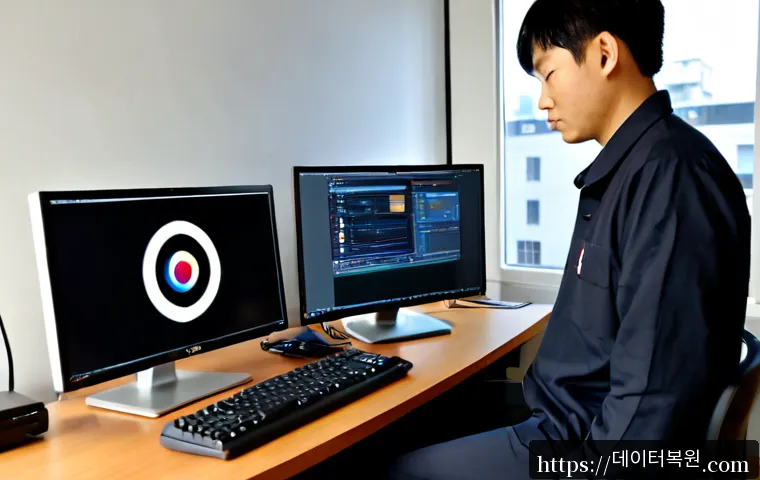 오곡동 ubuntu재설치 포맷  초기화 - Photorealistic IT support workstation in a quiet Ogok-dong apartment office, technician reinstalling...