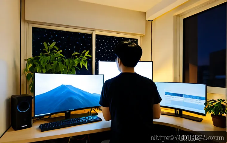 묘동 출장방문윈도우 windows 설치 - Photorealistic remote Windows installation service in a compact Myo-dong apartment workspace, techni...