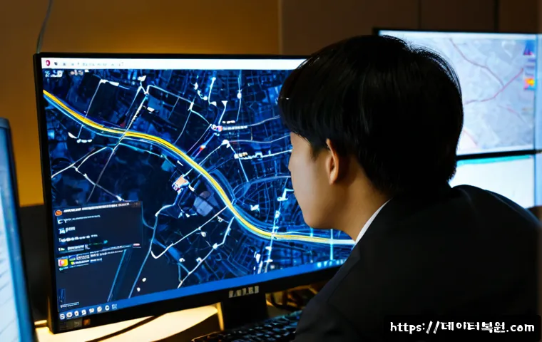 문정동 악성코드 바이러스 - Photorealistic cybersecurity support workstation in Munjeong-dong, Seoul, anxious IT technician exam...