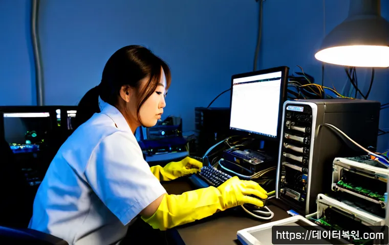 예지동 a disk read error occurred - Photorealistic computer repair workstation in a compact Yejidong electronics workshop, desktop tower...