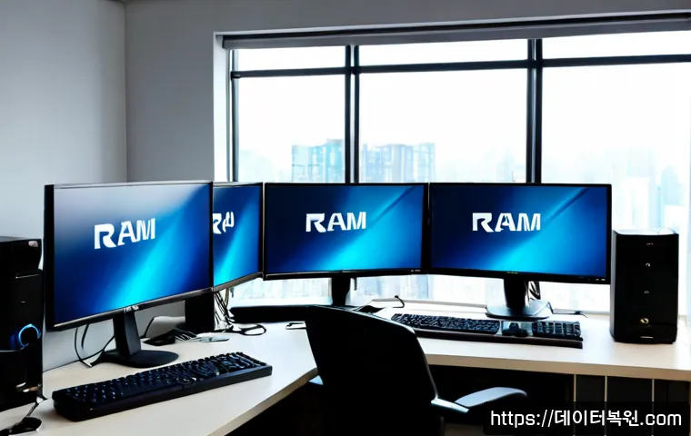 목동 IRQL_NOT_LESS_OR_EQUAL - Photorealistic IT support workstation in a modern Mokdong apartment office, dual monitors showing a ...