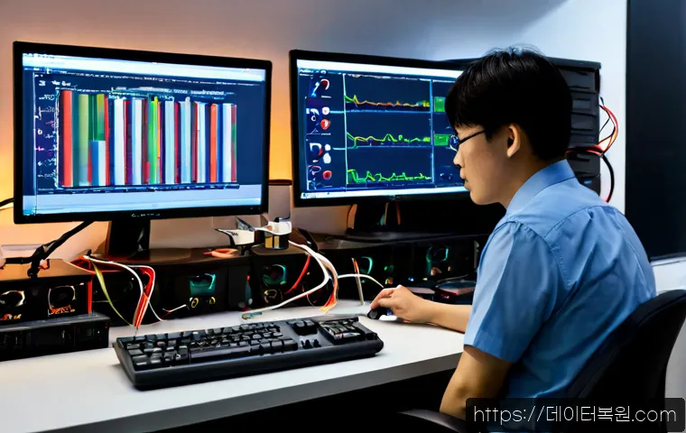 신공덕동 DRIVER_VERIFIER_DETECTED_VIOLATION - Photorealistic IT support workstation in a compact Mapo district office, dual monitors showing a cle...